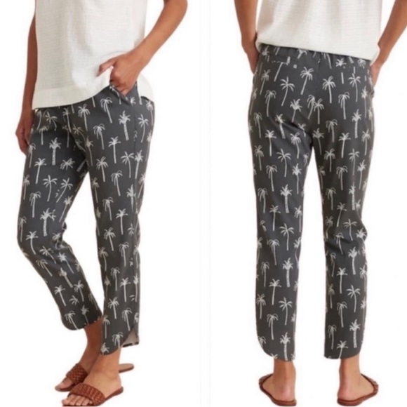 Marine Layer Allison Pant Black Palm Print NWT Medium - Picture 3 of 8